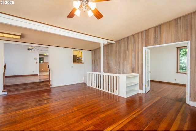 32468 Dillard Rd, Eugene, OR 97405 - spare room featuring ceiling fan and wood-type flooring