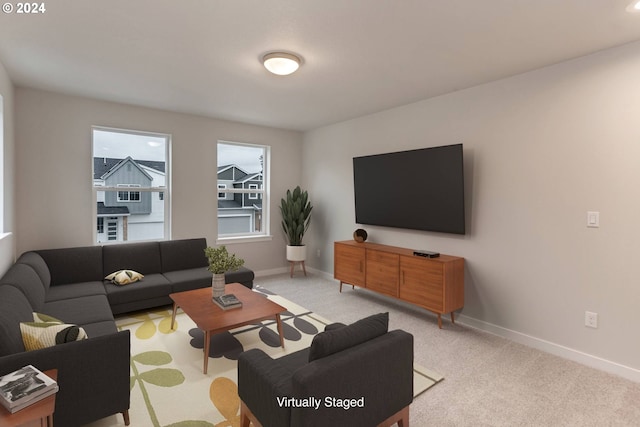 view of carpeted living room