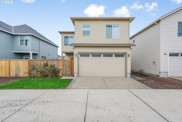 front facade featuring a garage