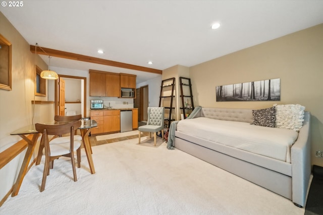 13305 Fox Run, Lake Oswego, OR 97034 - bedroom featuring light carpet and recessed lighting
