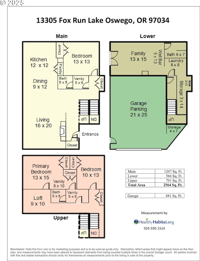 13305 Fox Run, Lake Oswego, OR 97034 - view of home floor plan