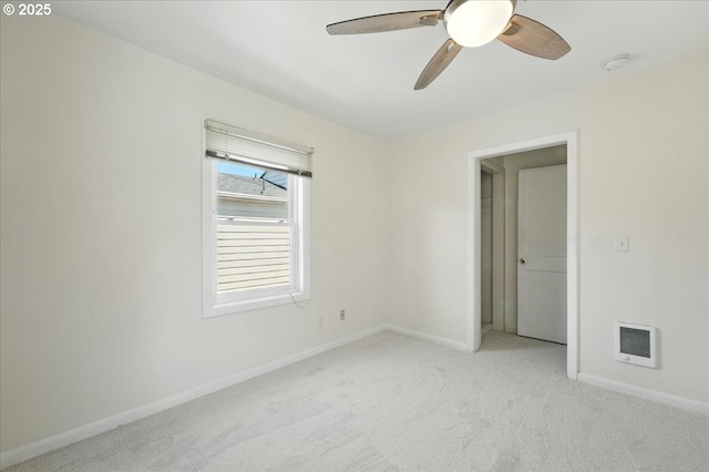4004 SE 97th, Portland, OR 97266 - unfurnished room with light colored carpet, baseboards, ceiling fan, and heating unit