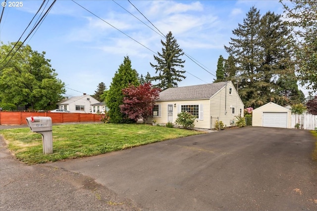 4004 SE 97th, Portland, OR 97266 - view of front of property featuring an outdoor structure, a garage, and driveway