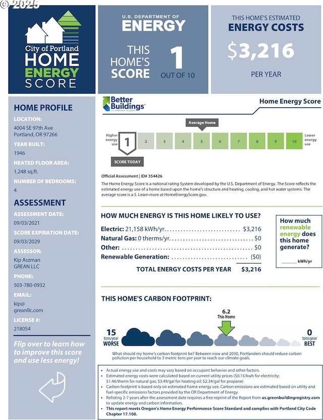 4004 SE 97th, Portland, OR 97266 - view of a document