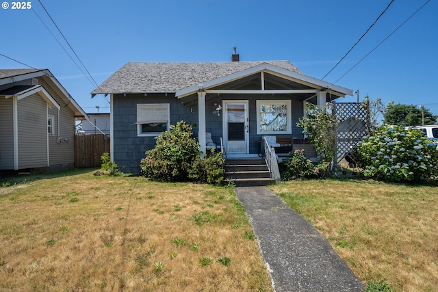 6831 SE 83rd Ave, Portland, OR 97266 - view of front of house featuring a porch and a chimney