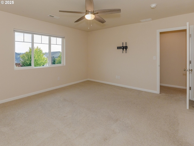 7417 N 92nd Ave, Camas, WA 98607 - empty room featuring carpet, ceiling fan, and a smoke detector