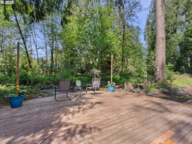 view of wooden deck