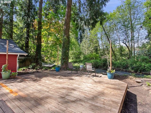 wooden deck with fence
