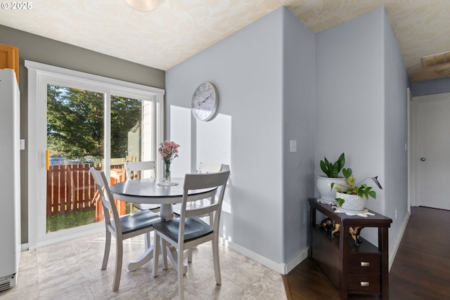 view of dining area