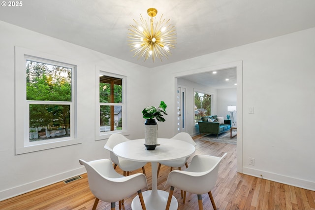 7170 SW 76th Ave, Portland, OR 97223 - dining room with a chandelier, healthy amount of natural light, and light wood-style floors