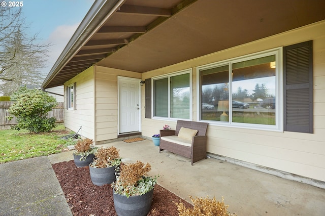 view of patio / terrace with fence