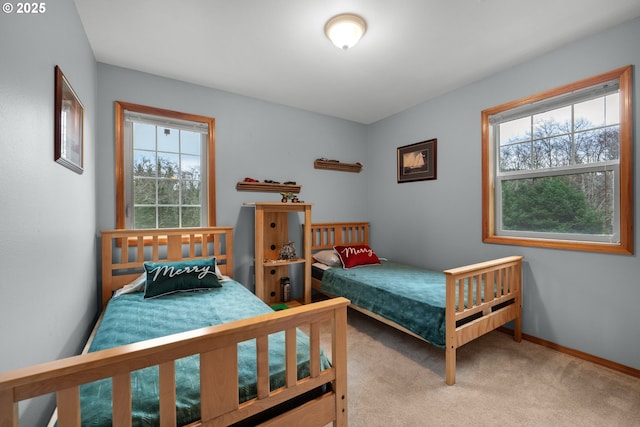 view of carpeted bedroom