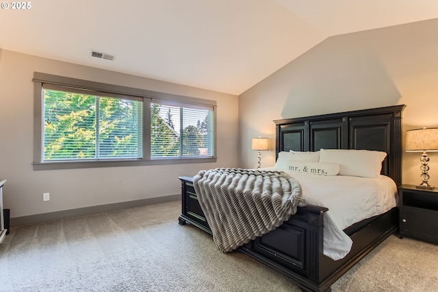 8326 SW Oak St, Portland, OR 97223 - bedroom featuring lofted ceiling and light carpet