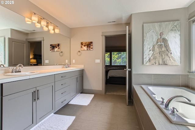 8326 SW Oak St, Portland, OR 97223 - ensuite bathroom with double vanity and a bath