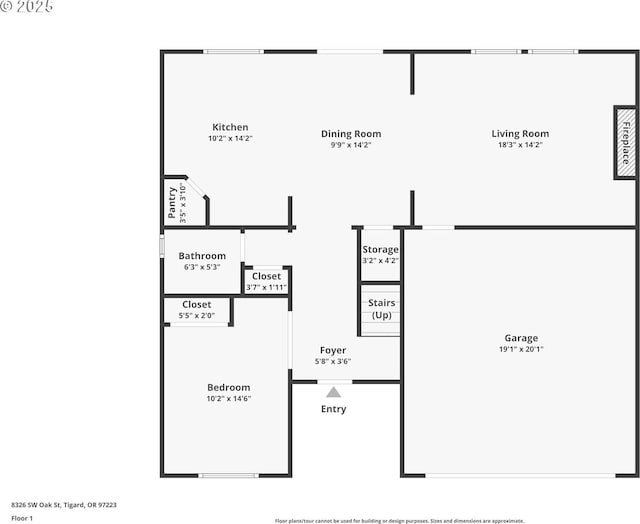 8326 SW Oak St, Portland, OR 97223 - view of home floor plan