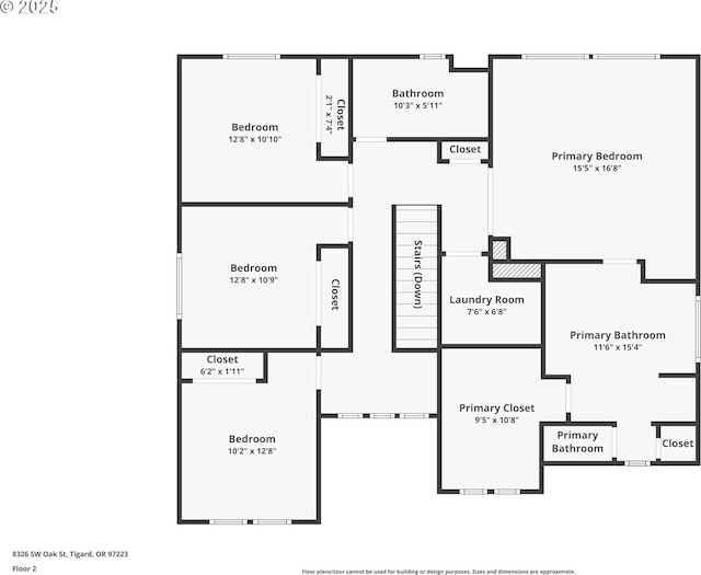8326 SW Oak St, Portland, OR 97223 - view of property floor plan