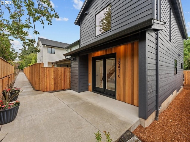 3951 SE Liebe St Unit C, Portland, OR 97202 - back of property with french doors