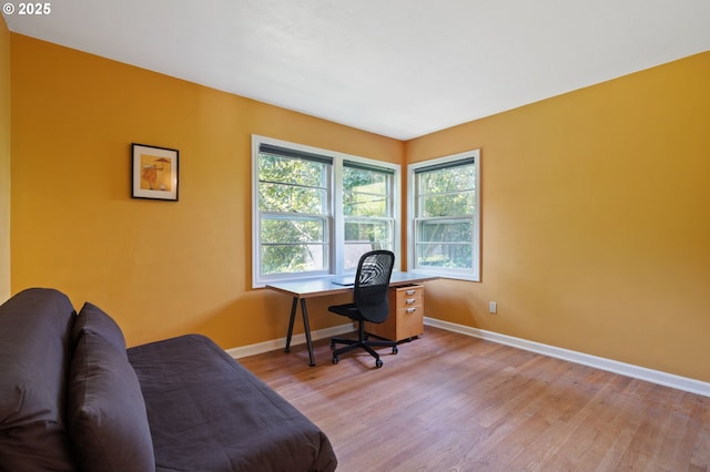 3116 SE 74th Ave, Portland, OR 97206 - office area with light wood-type flooring and baseboards