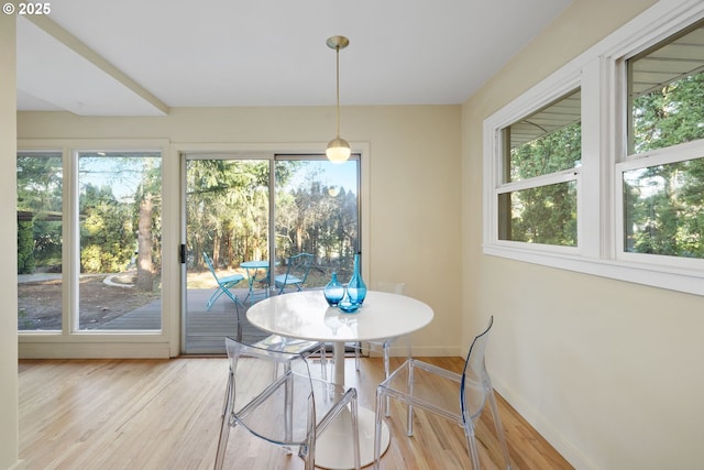 9080 SW Brier Ln, Portland, OR 97223 - dining room with healthy amount of natural light, light wood-style floors, and baseboards
