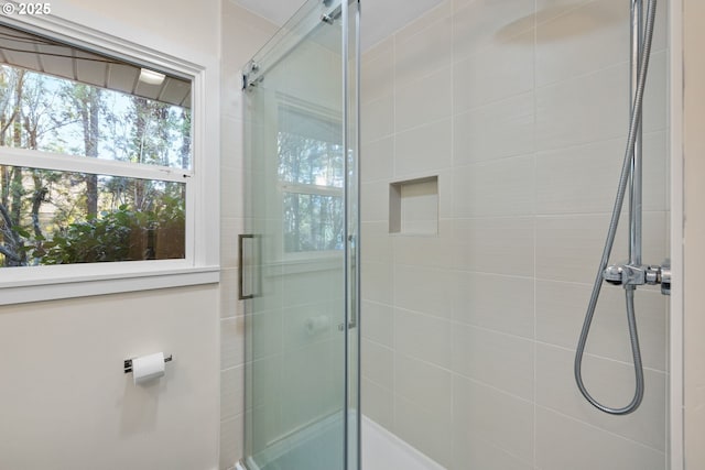 9080 SW Brier Ln, Portland, OR 97223 - bathroom with a shower stall and healthy amount of natural light