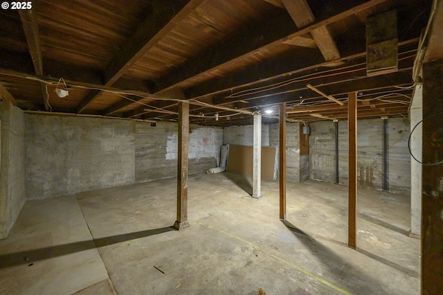 view of basement