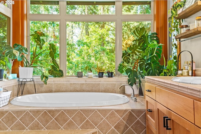 770 N Moss St, Lowell, OR 97452 - full bathroom featuring vanity and a garden tub