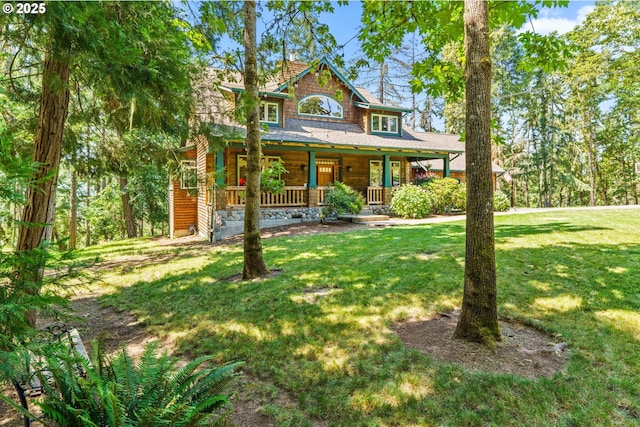 770 N Moss St, Lowell, OR 97452 - view of front facade with a porch and a front yard