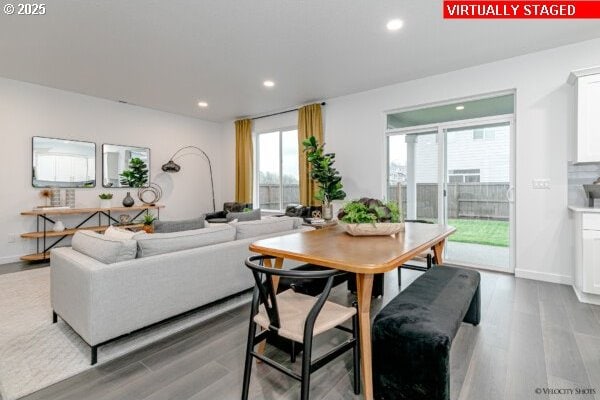 2747 Woodfern Ter Lot 57, Eugene, OR 97403 - living area featuring recessed lighting and wood finished floors