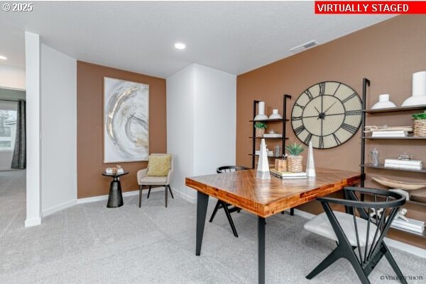 2747 Woodfern Ter Lot 57, Eugene, OR 97403 - office area featuring carpet flooring and recessed lighting