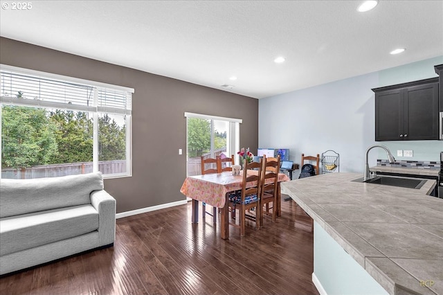 51568 SW S Fork Loop, Scappoose, OR 97056 - dining space featuring recessed lighting, dark wood finished floors, and baseboards