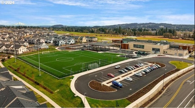 drone / aerial view with a residential view