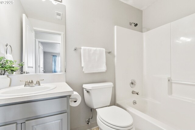 516 SE 8th Pl Unit H17, Battle Ground, WA 98604 - bathroom with vanity, bathtub / shower combination, visible vents, and toilet