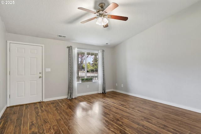 516 SE 8th Pl Unit H17, Battle Ground, WA 98604 - spare room featuring baseboards, a ceiling fan, wood finished floors, and visible vents