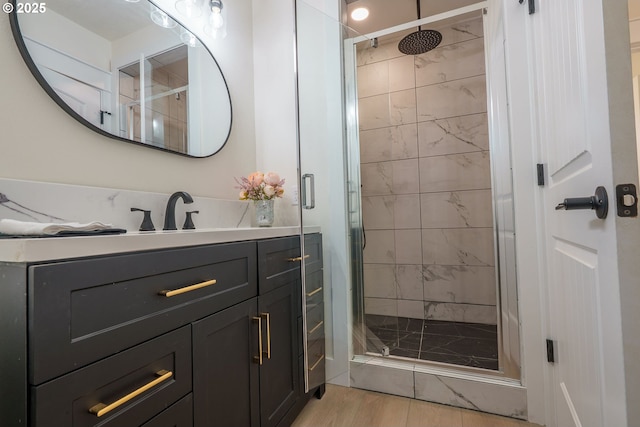 535 E St, Independence, OR 97351 - full bathroom with a stall shower and vanity