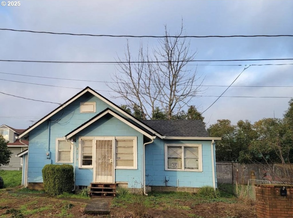 view of bungalow