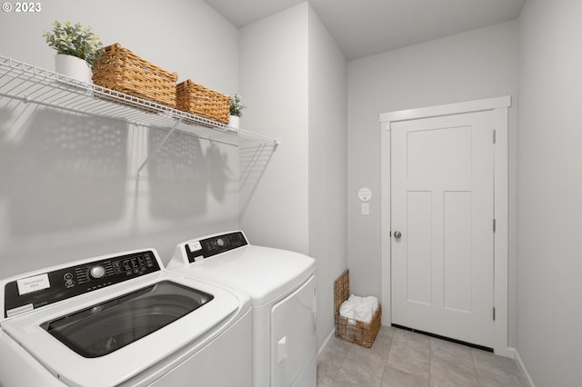 2484 SE Teal Ave, Gresham, OR 97080 - laundry area with washing machine and dryer and light tile patterned floors