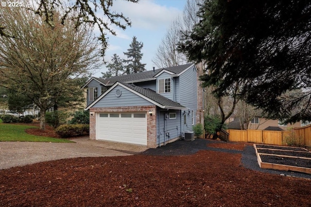 view of home's exterior with central AC