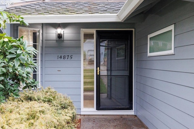 view of doorway to property