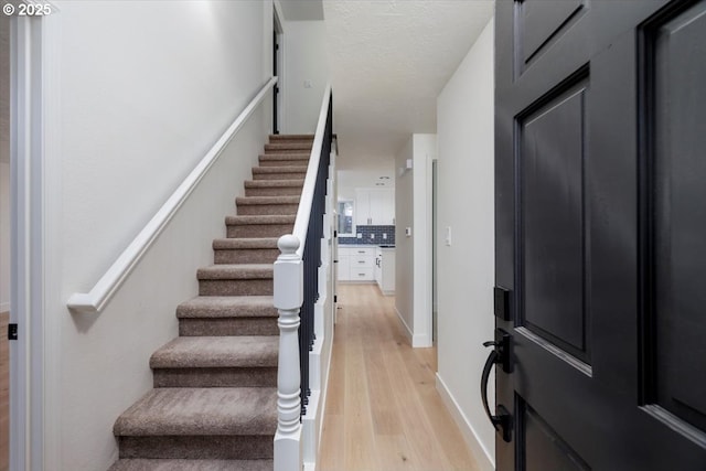 entryway with light wood-type flooring