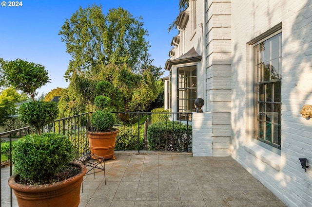 view of patio / terrace featuring a balcony