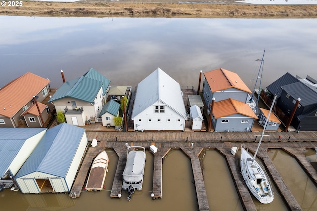 aerial view featuring a residential view