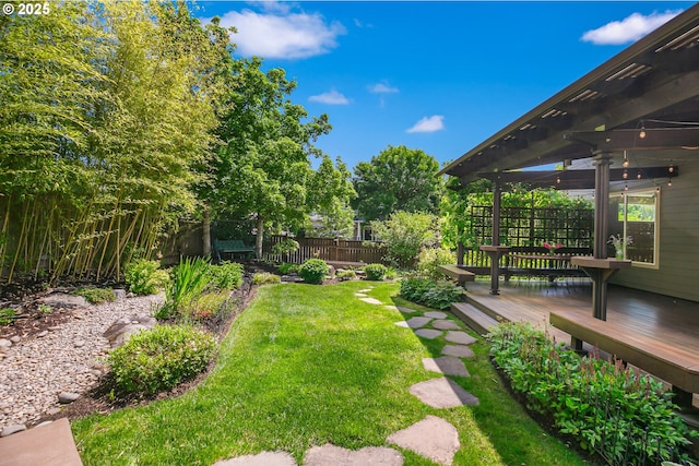 13577 SE Kisor Ct, Happy Valley, OR 97086 - view of yard with a deck