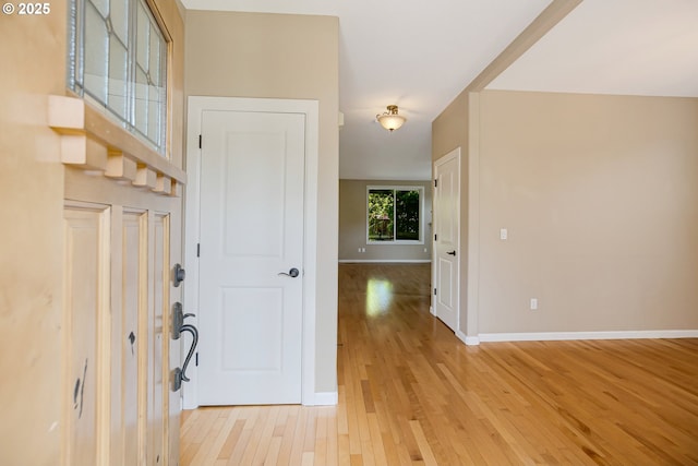 13577 SE Kisor Ct, Happy Valley, OR 97086 - entryway with light wood-style flooring and baseboards