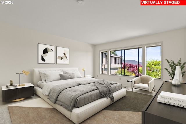 view of carpeted bedroom