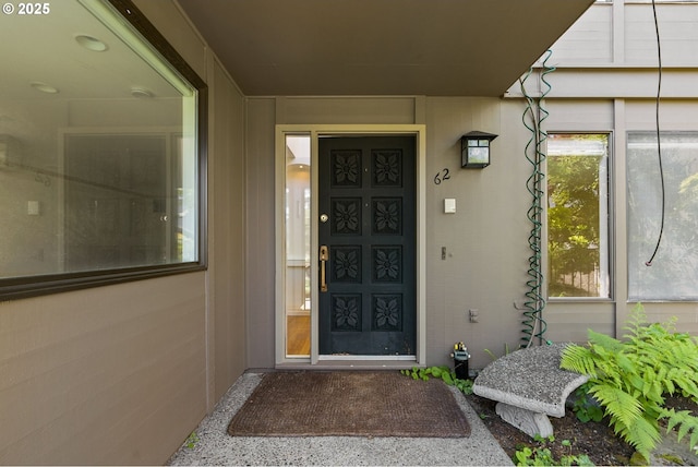view of doorway to property