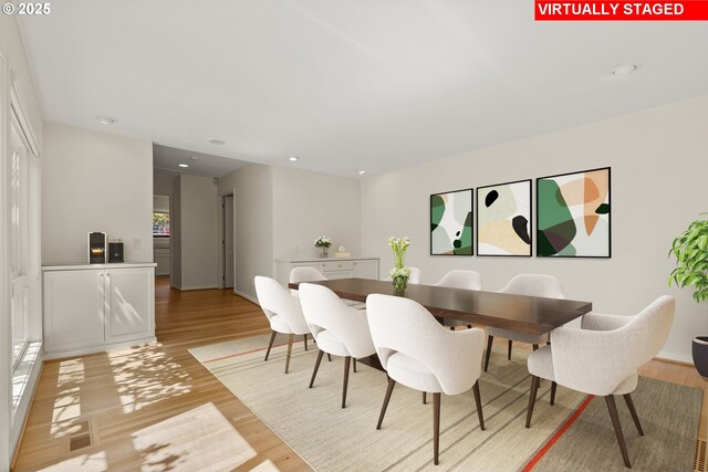 62 Condolea Ter, Lake Oswego, OR 97035 - dining space featuring light wood finished floors and recessed lighting