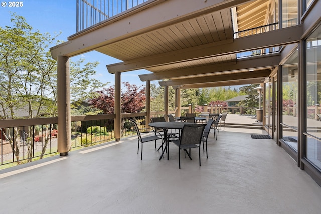 view of patio with outdoor dining space