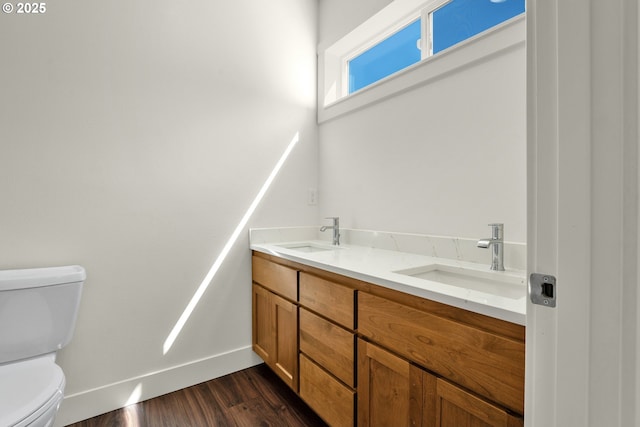 48438 E Meadow Way, Oakridge, OR 97463 - bathroom featuring double vanity and wood finished floors
