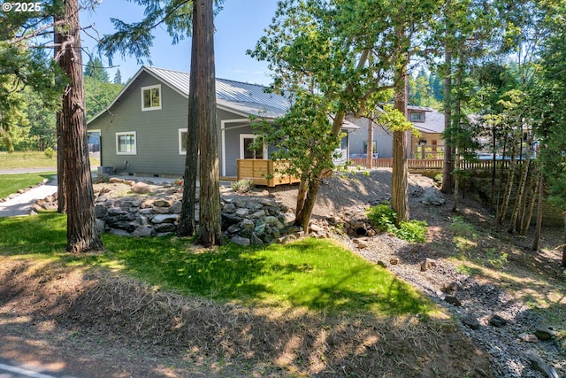 48438 E Meadow Way, Oakridge, OR 97463 - rear view of property with a metal roof