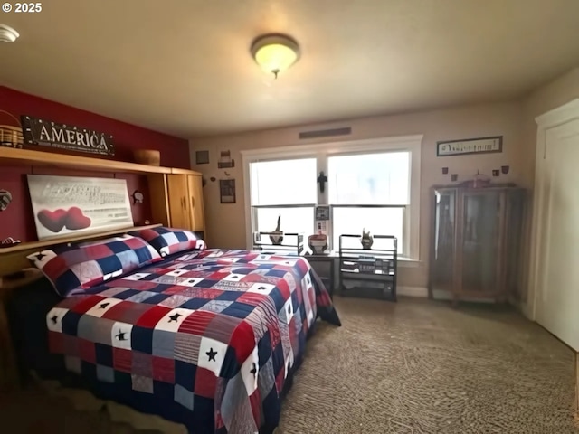 view of carpeted bedroom